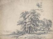 A Seated Man on a Shady Riverbank