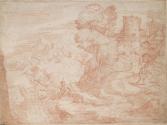 The Top Left Quarter of the Sacrifice of Isaac Woodcut, 1516/18, in reverse