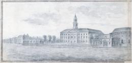 The Lying-in Hospital and the Rotunda; Dublin Bay from Royal Canal (on verso)