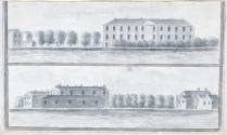 Two Buildings; The South Bank of Grand Canal at Portobello (on verso)