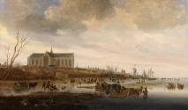 View of Alkmaar with the Grote Kerk, Winter