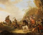 A Hunting Party in a Landscape