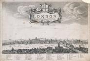 London from Southwalk on the South bank of the River Thames before the Great Fire