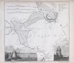 Nautical Map of Dublin Bay with Vignettes of Seapoint Martello Tower and Poolbeg Light House, South Wall