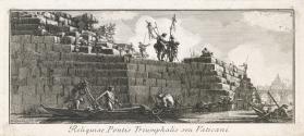 Ruins of the Pontis Triumphalis on the River Tiber