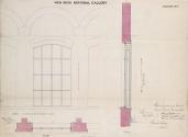 Elevation and Section of a Sculpture Hall Window