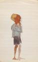 A Thin Blond Boy in Profile