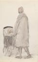 A Woman Pushing a Child in a Pram