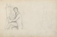 Self-Portrait; Portrait Head of a Girl, a Pair of Hands and a Foot (on verso)
