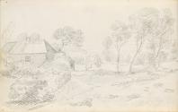 Landscape with a House, Trees and a Stream, Near Rossana