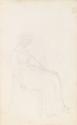 Faint Sketch of a Seated Woman