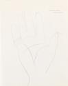 Outline sketch of a man's hand