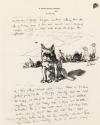 Illustrated letter from William Orpen to Mrs St George with a sketch of the St George family and their dog