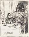 Illustrated letter from William Orpen to Mrs St George with a sketch the artist and Mrs St George at the Berkeley Hotel