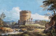The Tomb-temple of Romulus on the Appian Way, near Rome