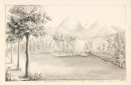 A Woman Sketching the Lake at Seaforde, County Down