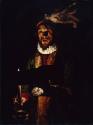 A Man Singing by Candlelight
