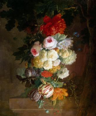 A Garland of Flowers Hanging from a Bough