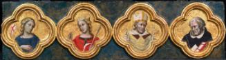 Four Saints: St Ursula, St Catherine, ?St Augustine and St Dominic