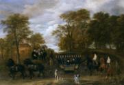 Cornelis de Graeff with his Wife and Sons Arriving at Soestdijk