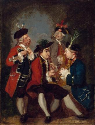 Caricature of Sir Thomas Kennedy, James Caulfield, Viscount Charlemont, the Hon. John Ward and Richard Phelps