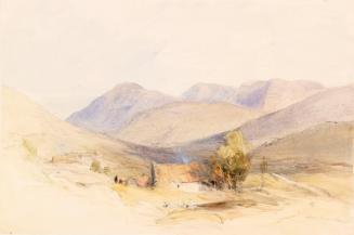 Thatched House with Graveyard between Maam and Leenane, Co. Galway