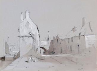 Long Walk, Galway, Man White-Washing Gable