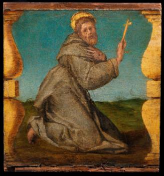 Set of 4 panels: Saint Francis, Saint Lawrence, Saint Jerome, Saint Benedict
