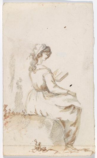 Seated Girl Reading a Book