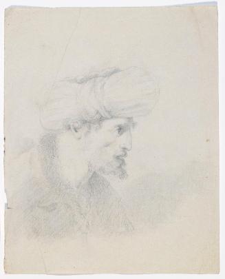 Bearded Male Figure Wearing a Turban