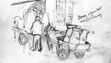 A Sketchbook with 24 Leaves of Figure and Landscape Studies, including Carts Arriving at the Creamery