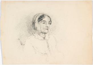 Woman Wearing a Lace Bonnet