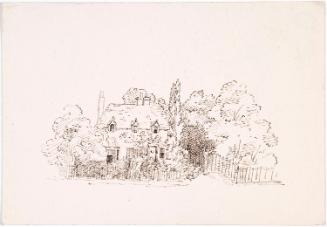 Cottage among Trees; House in a Mountainous Landscape (on verso)