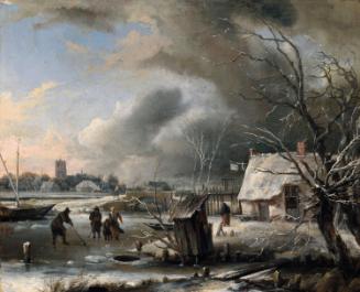 A River Scene in Winter