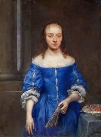 Portrait of a Woman in a Blue Dress