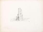Square Belfry on Inis Cloithreann, Looking East, Lough Ree, County Longford