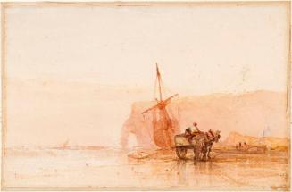 A Horse and Cart on a Beach