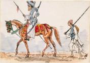 Oriental Soldier on Horseback and Riflemen