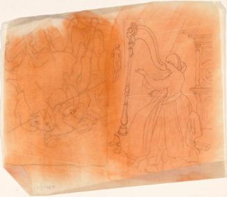 Woman Playing a Harp