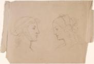 Four Female Heads in Profile