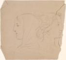 Two Female Heads in Profile
