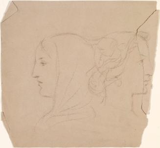 Two Female Heads in Profile