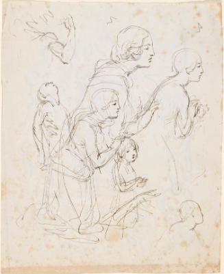 Studies of Blind Girl Praying and other Figures