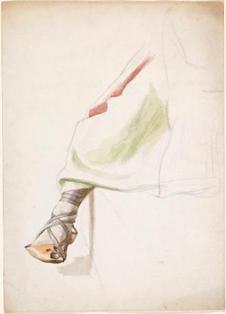 Detail of a Man's Sandaled Foot