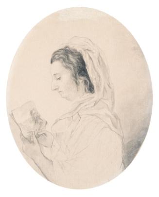 Self-Portrait Holding Drawing