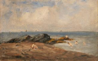 Bathers near Rocks