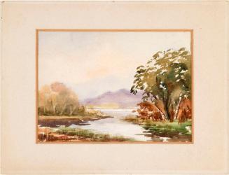 Riverscape with Distant Mountain