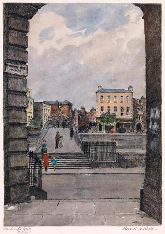 Merchants' Arch and the Halfpenny Bridge, Dublin