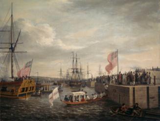 Opening of the Ringsend Docks, Dublin, 23 April 1796, with Lord Camden Conferring Knighthood on Mr John Macartney