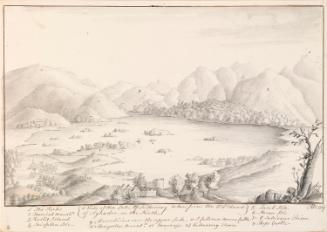 Killarney (left) and Lough Leane, County Kerry, from Aghadoe Church.